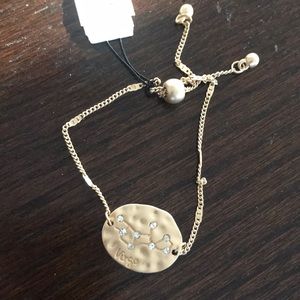 Virgo gold bracelet with diamond inspired chips